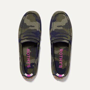 Rothy's Driver loafer shoe Spruce Camo Size 8.5